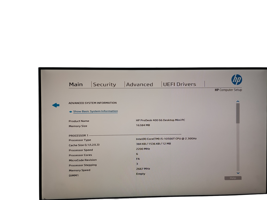 HP ProDesk 400 G6 Mini i5 - 10500T @ 2.30GHz 16GB DDR4 Ram Qθ