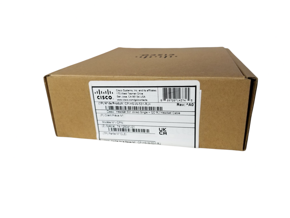 Cisco Headset 531 Wired Single + QD RJ Cable Model 531/532 - NEW Open Box