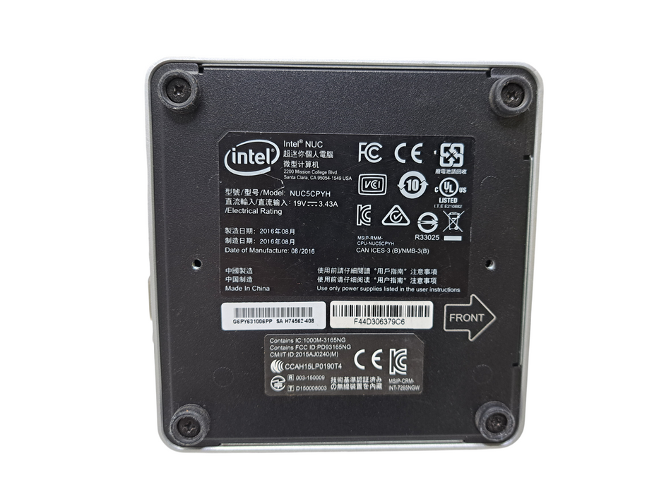 Intel NUC5CPYH Mini PC | Intel Celeron N3050 @1.60GHz, 4GB RAM, No HDD  Q)