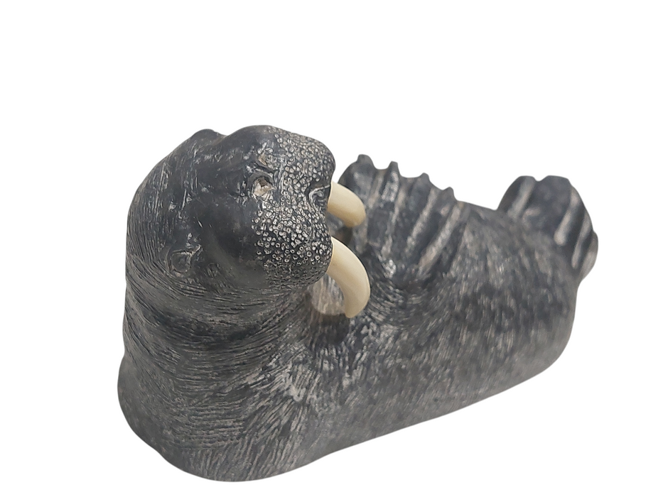 Wolf Original walrus sculpture 6" Inuit & First Nations art Canada =
