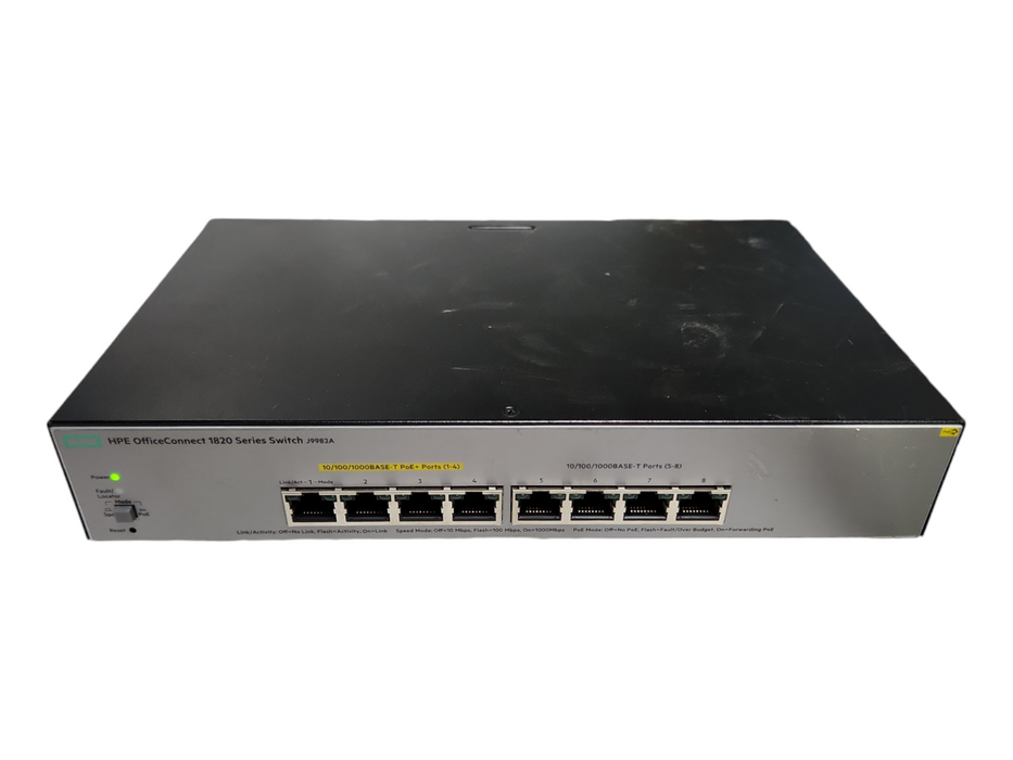 HP 1820-8G-PoE+, 8-Port Gigabit PoE+ Managed Switch, J9982A !