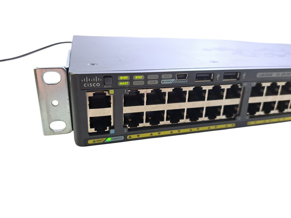 Cisco WS-C2960X-48LPS-L V01 | 48-Port Gigabit PoE+ 370W Switch | 4x SFP