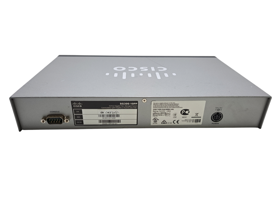 Cisco SG300-10PP-K9 V01 | 10-Port Gigabit PoE+ Managed Switch )