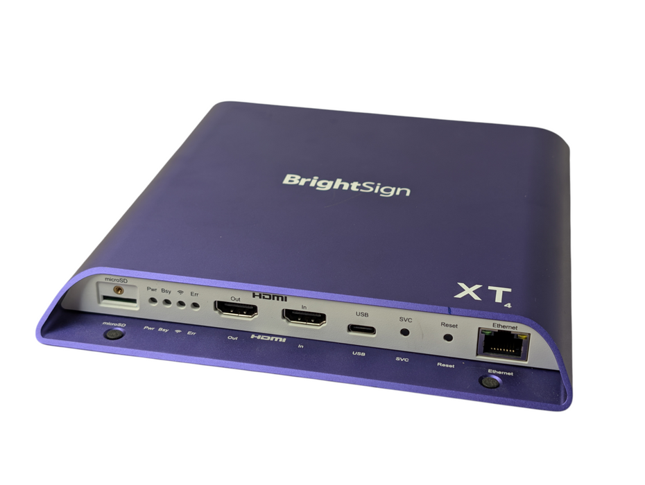 BrightSign XT4 XT1144 HDMI 4K PoE Power Networked Digital Signage Player  Q-