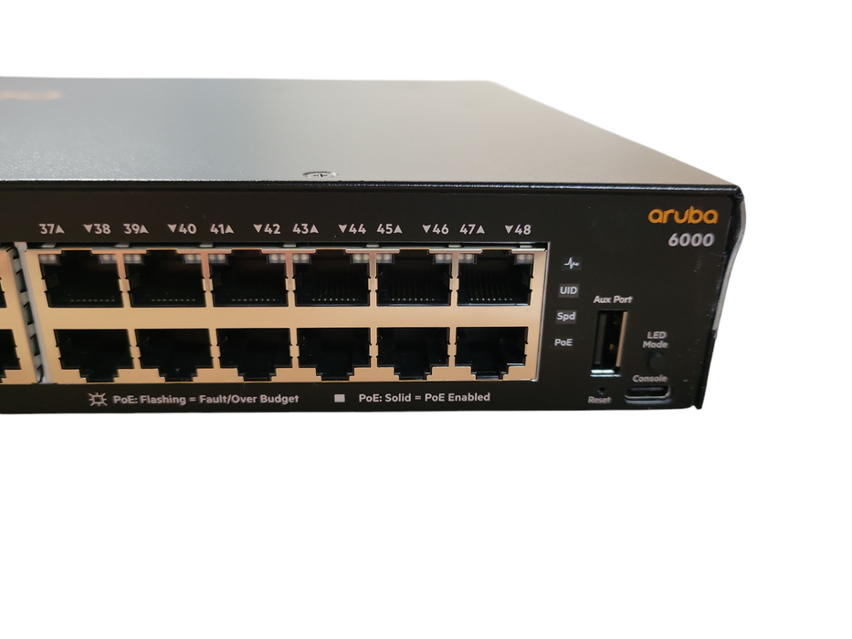 R8N85A HPE Aruba 6000 48G Class4 PoE 4SFP 370W Switch !