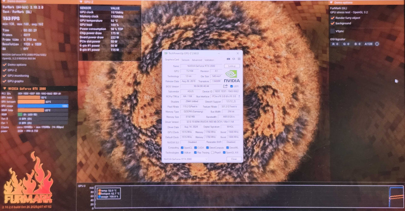 ASUS Dual GeForce RTX 2080 8GB Graphics Card, DUAL-RTX2080-O8G