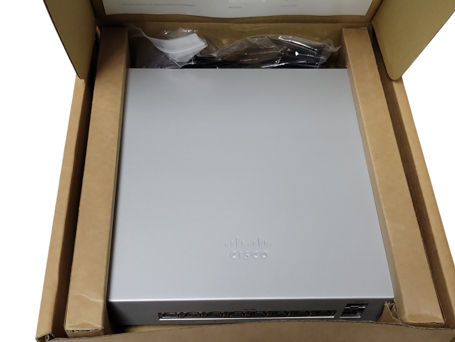 New Open-Box Cisco Meraki MS220-8P, 8-Port Gigabit PoE Network Switch Q_