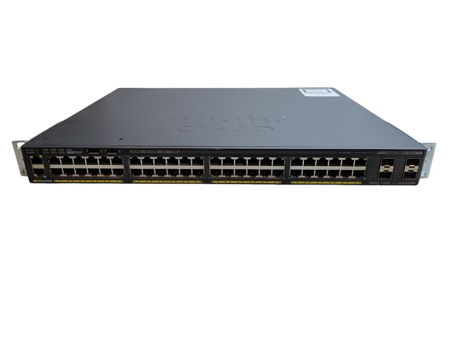 Cisco WS-C2960X-48LPS-L v01 | 48-Port Gigabit PoE+ 370W Switch | 4x SFP  %