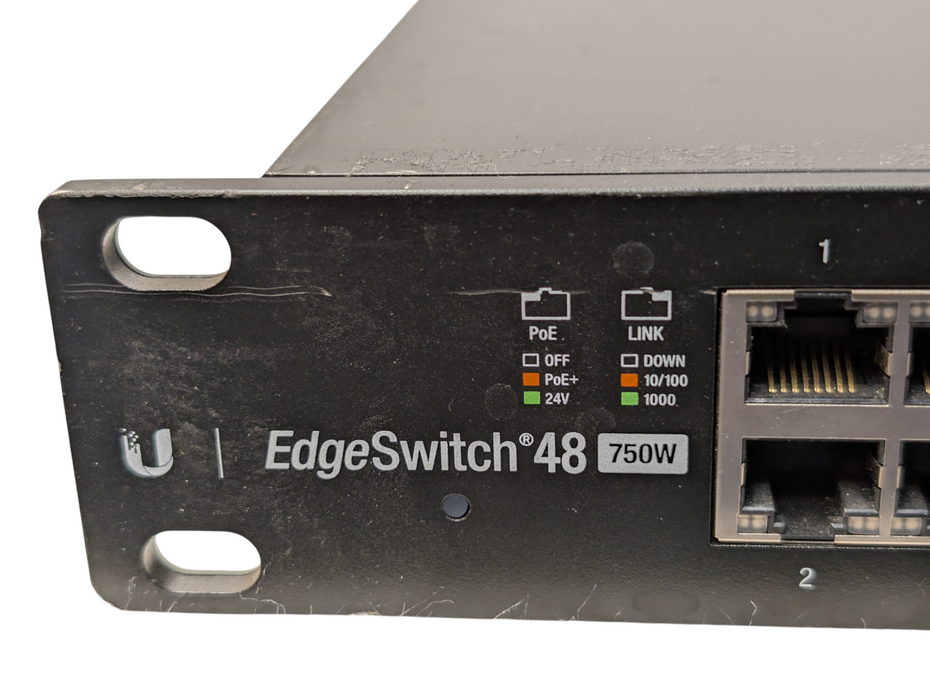 Ubiquiti EdgeSwitch 48 750W ES-48-750W 48-Port PoE Gigabit Switch READ  Q-