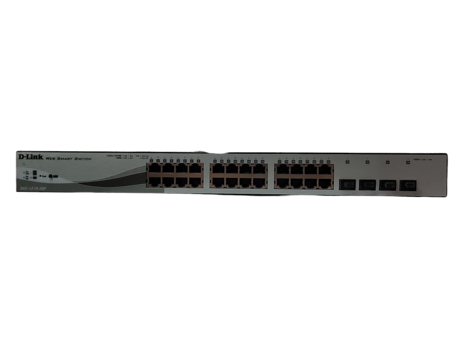 D-Link DGS-1210-28P, 28-Port Gigabit PoE 4x SFP Web Smart Switch