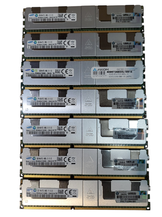 Lot of 7x, 32GB PC3 14900L DDR3 Server RAM