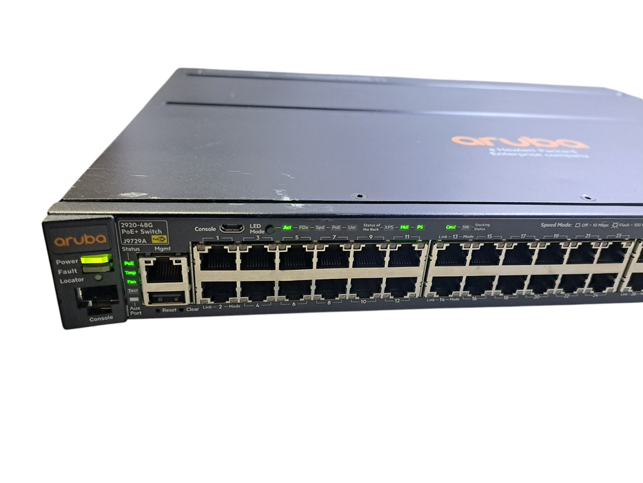 HP Aruba J9729A 2920-48G-POE+ Switch w/ J9733A Module & 1x PSU