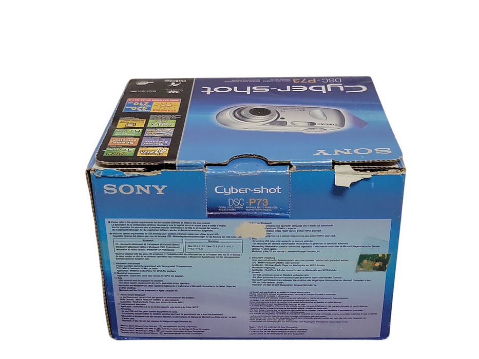 Sony Cyber-shot DSC-P73 4MP Digital Camera, No battery/SD Card, READ _