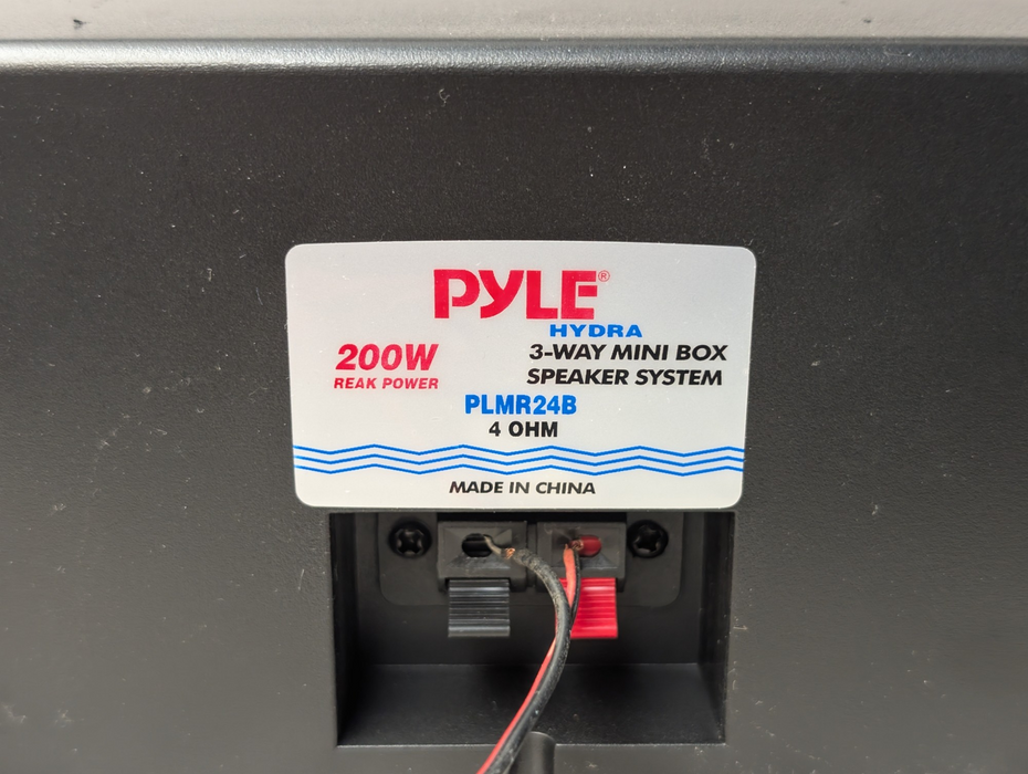Pair of PYLE Hydra 3-Way mini Box Speakers PLMR24B 4 OHM 200W  -