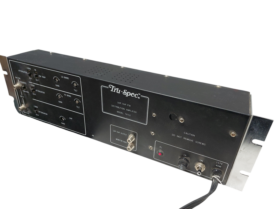 Tru Spec UHF/VHF/FM Distributer Amplifier Model: TA-52 Rack Mountable =