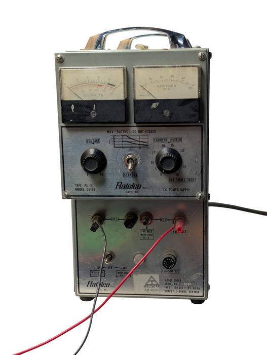 Ratelco PS-8 2046B Vintage Regulated Analog Liner Benchtop Power Supply  -