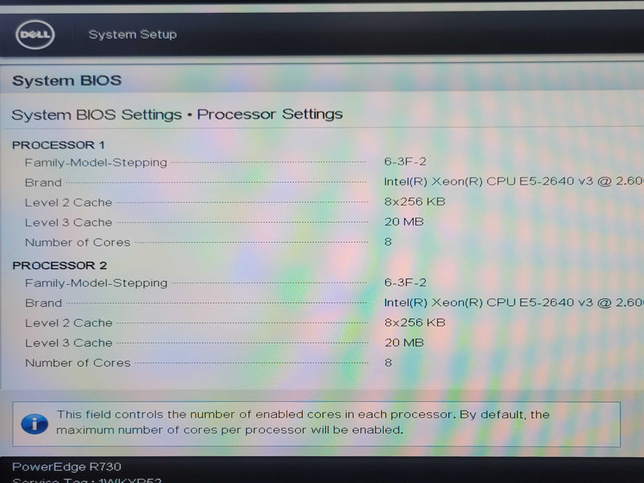 Dell PE R730, 2x Xeon E5-2640v3 2.60GHz, 64GB RAM, 9x 300GB HDDs, H730 Mini _