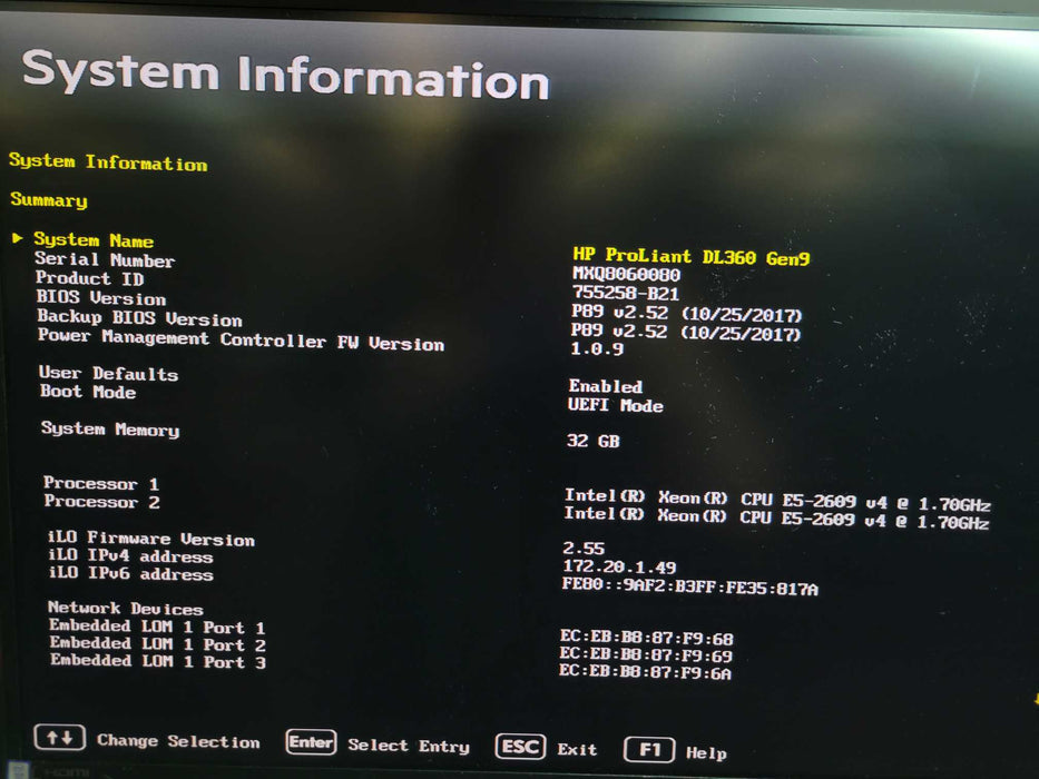 HP ProLiant DL360 Gen9 - 2x Xeon E5-2609 v4 32GB DDR4 P440ar 2x 500W PSU %