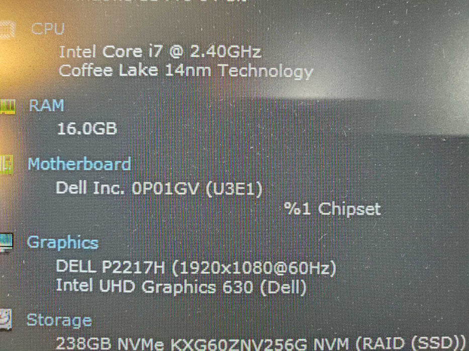 Dell OptiPlex 5070 USFF | i7-8700T @2.40GHz, 8GB DDR4, 256GB NVMe, Wi-Fi