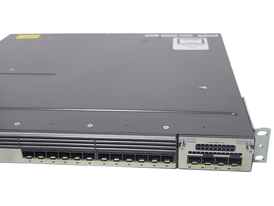 CISCO WS-C3750X-12S-E V05 12-Port Gig SFP Switch w/ C3KX-NM-10G 1x PSU _