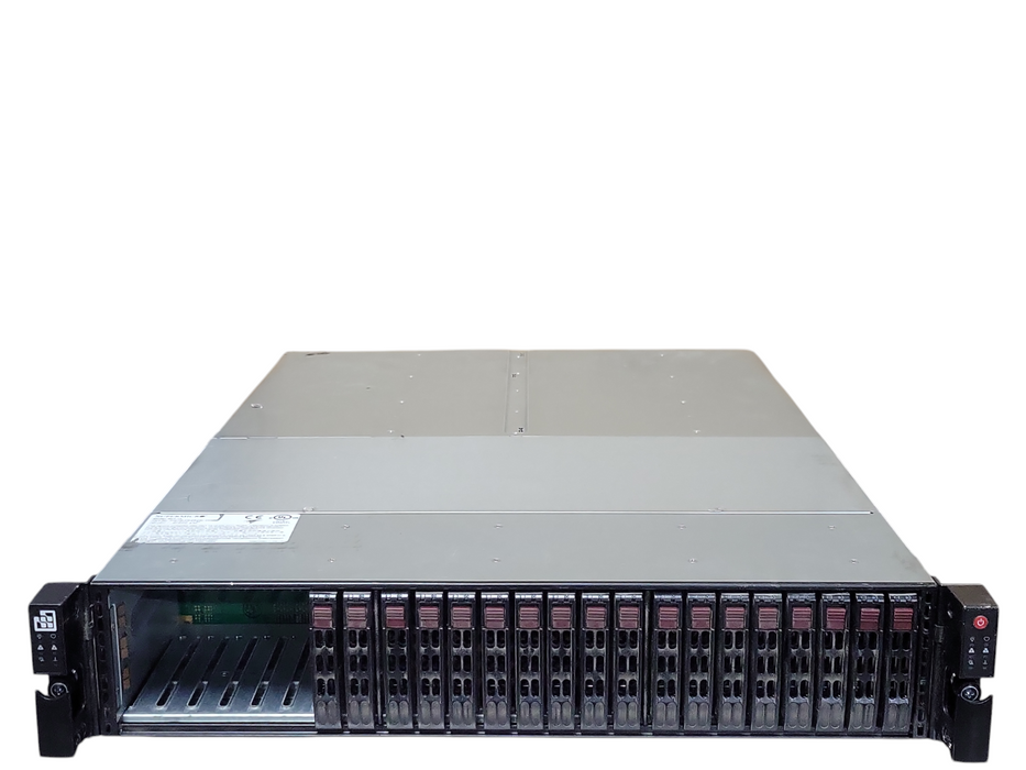 Supermicro 927-12 24x 2.5" Bays, 2x Controller 2x PSU, 18x 2.5" Caddies, READ _