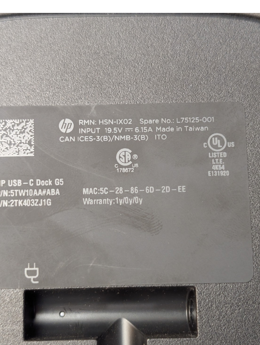 HP USB-C G5 Universal Docking Station Q-