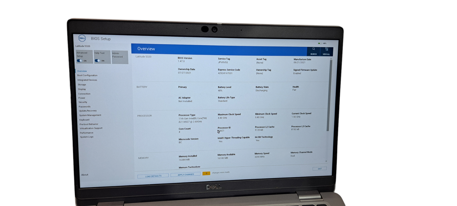 Latitude 5320 i5-1145G7|16GB|256GB NVMe W/AC |READ  Lap200