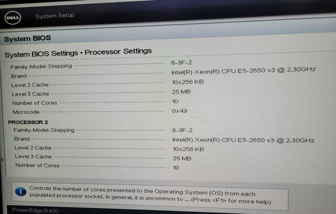 Dell PowerEdge R430 |2x Xeon E5-2650 v3 @2.30GHz 64GB DDR4 No RAID