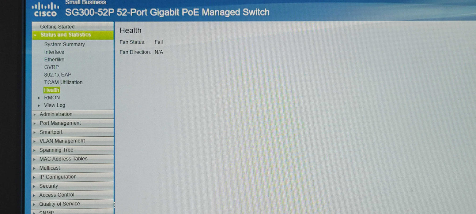 Cisco SG300-52P 52-Port Gigabit PoE Managed Switch, READ _