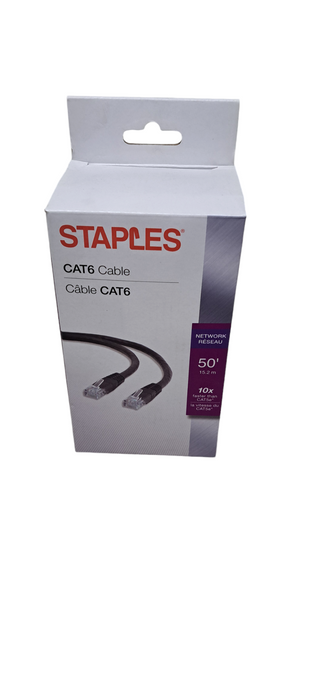 Staples Cat6 Network  Cable 50' Like New