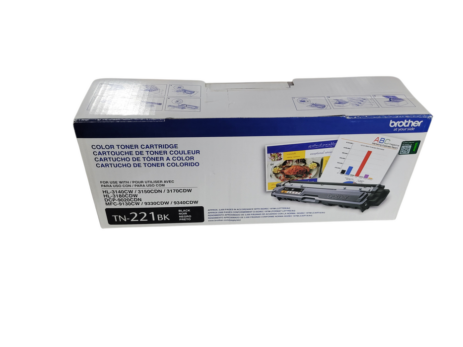 Brother TN-221BK Genuine Black Laser Toner Cartridge HL-3140CW 3150CDN 3170