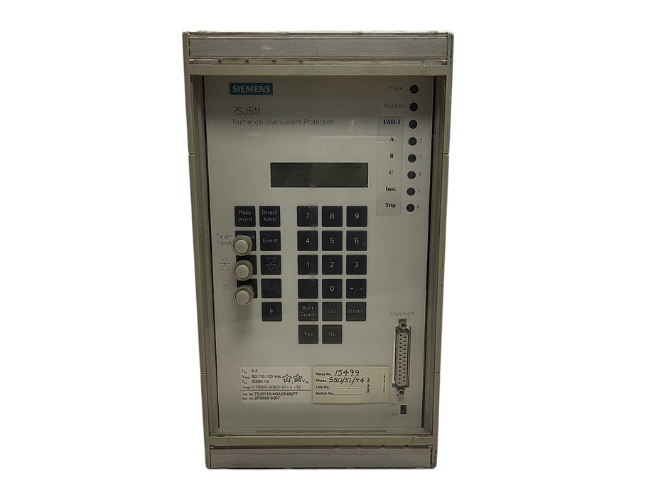SIEMENS 7SJ511 Numerical Overcurrent Protection READ $