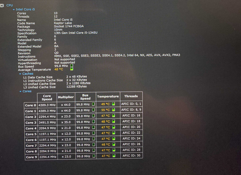 Dell Latitude 5540 Core i5-1345U@1.60GHz 16GB RAM 256GB SSD  Lap200