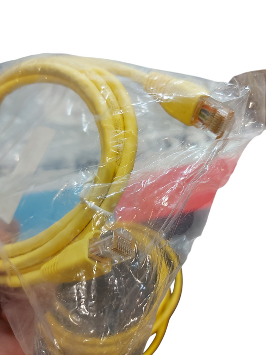 LOT 3x Yellow CAT5 Ethernet Cable 5ft RJ45 Network Cord LAN