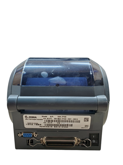 Zebra ZP450 Label Thermal Bar Code Printer | ZP450-0501-0001A