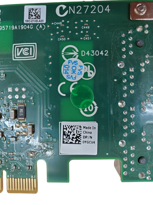 Dell Broadcom 5719 Quad-Port Gigabit Ethernet Server Adapter P/N: 0YGCV4