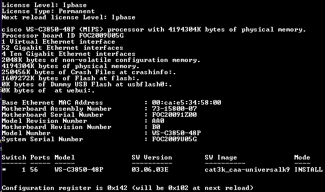 WS-C3850-48P-S V06 | 48-Port Gigabit PoE Switch w/ C3850-NM-4-10G 2xPSU %