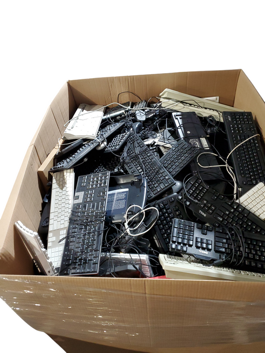 Bin of Assorted Wired Keyboards/Mice (AS-IS) Approx 650lbs