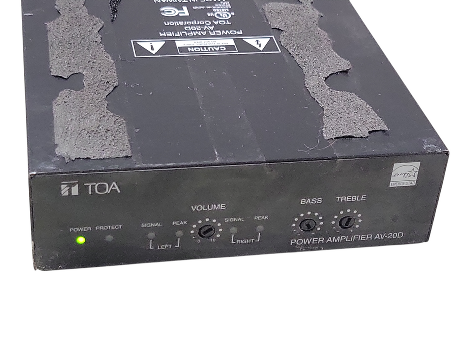 TOA Power Amplifier AV-20D, Tested to power on, READ _