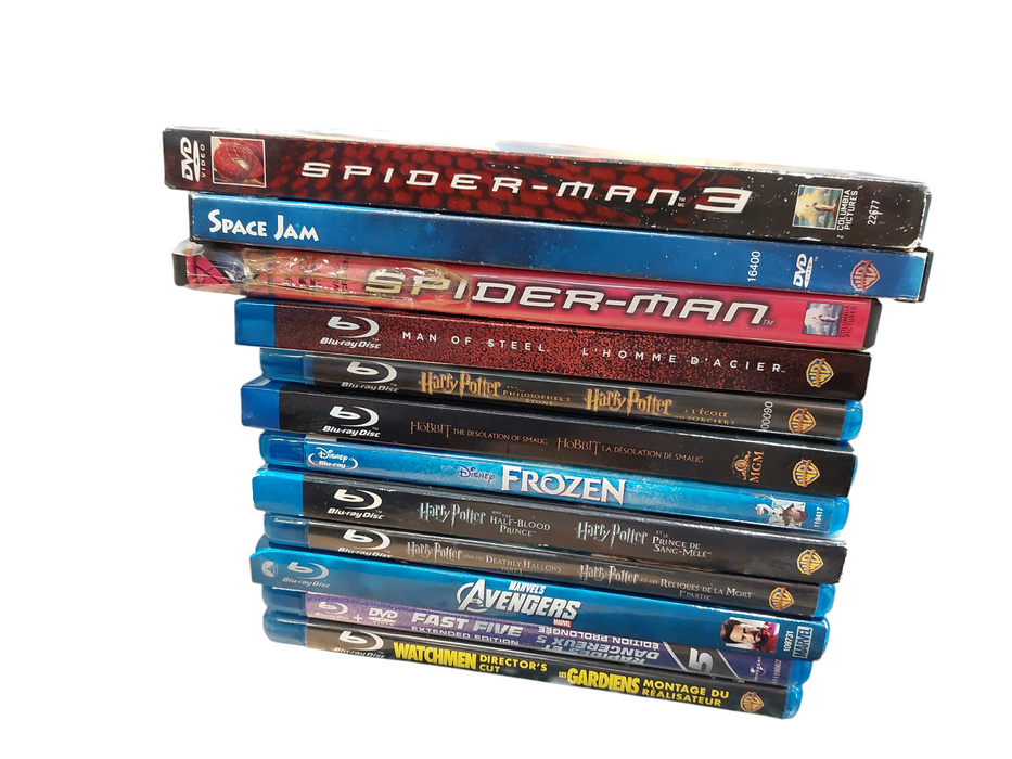 Bundle of 9- Blurays & 3- DVD's Various Movies  =