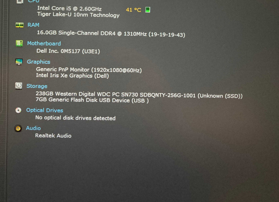 Dell Latitude 5420 Core i5-1145G7@2.6GHz vPRO 16GB RAM 256GB SSD Q Lap200