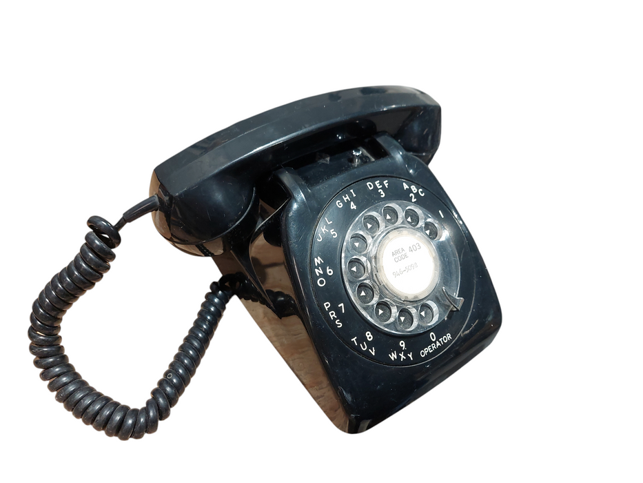 Vintage Monophone Automatic Electric Canada Black Rotary Dial Telephone  =
