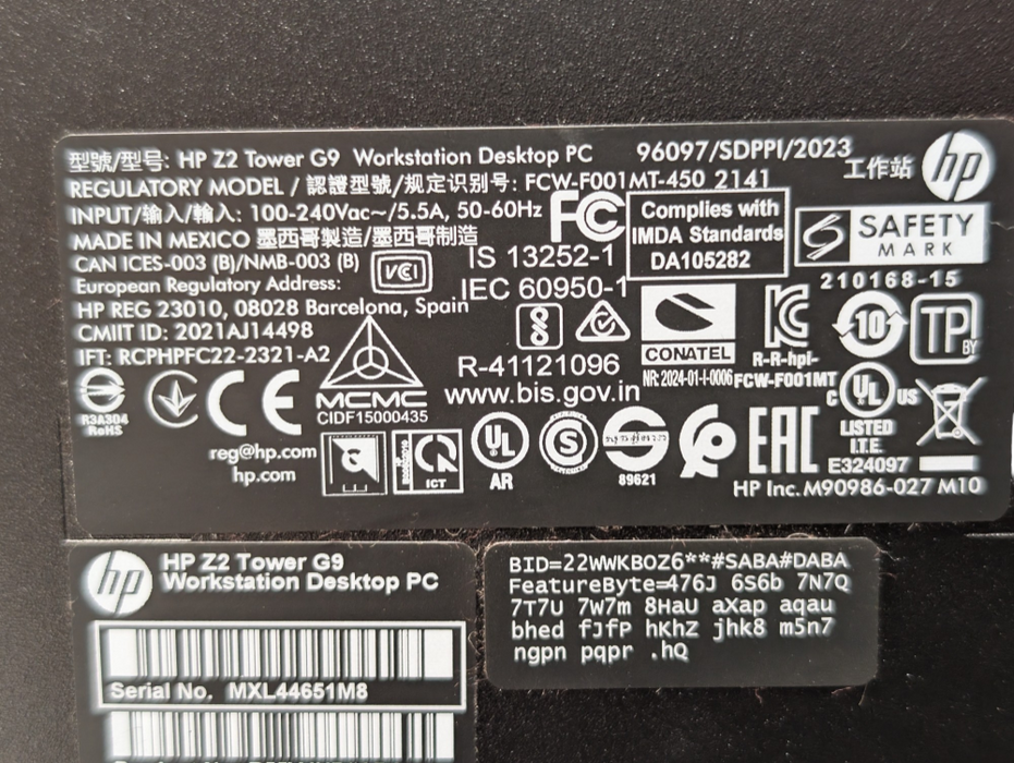 HP Z2 G9 Tower Workstation Barebones Please READ  -
