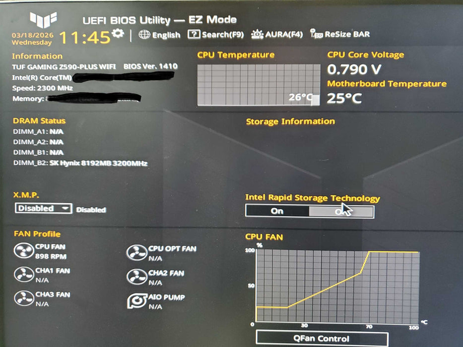 ASUS TUF Gaming Z590-Plus WiFi 6 LGA 1200 (Intel 11/10th) ATX Gaming Mother