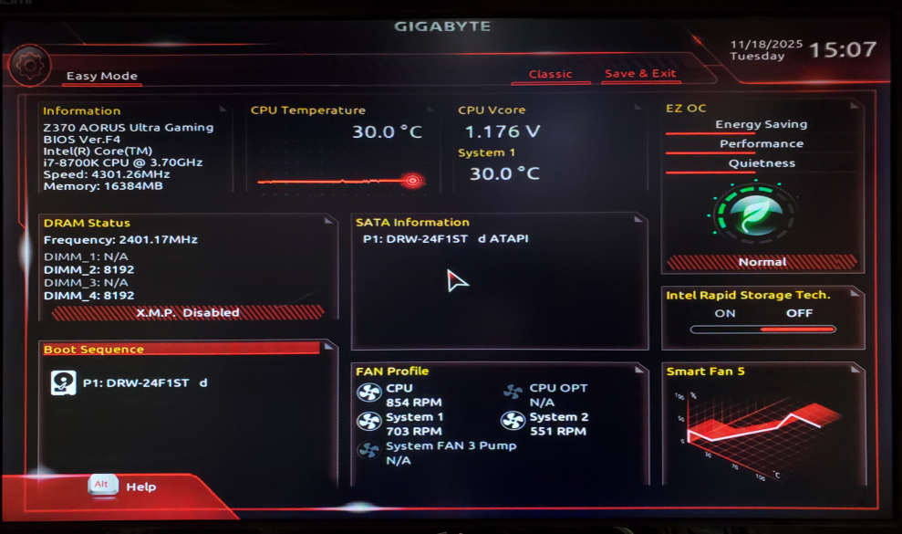 Custom PC | Z370 AORUS Ultra Gaming i7-8700K 16GB DDR4 GTX 1050Ti - No HDD