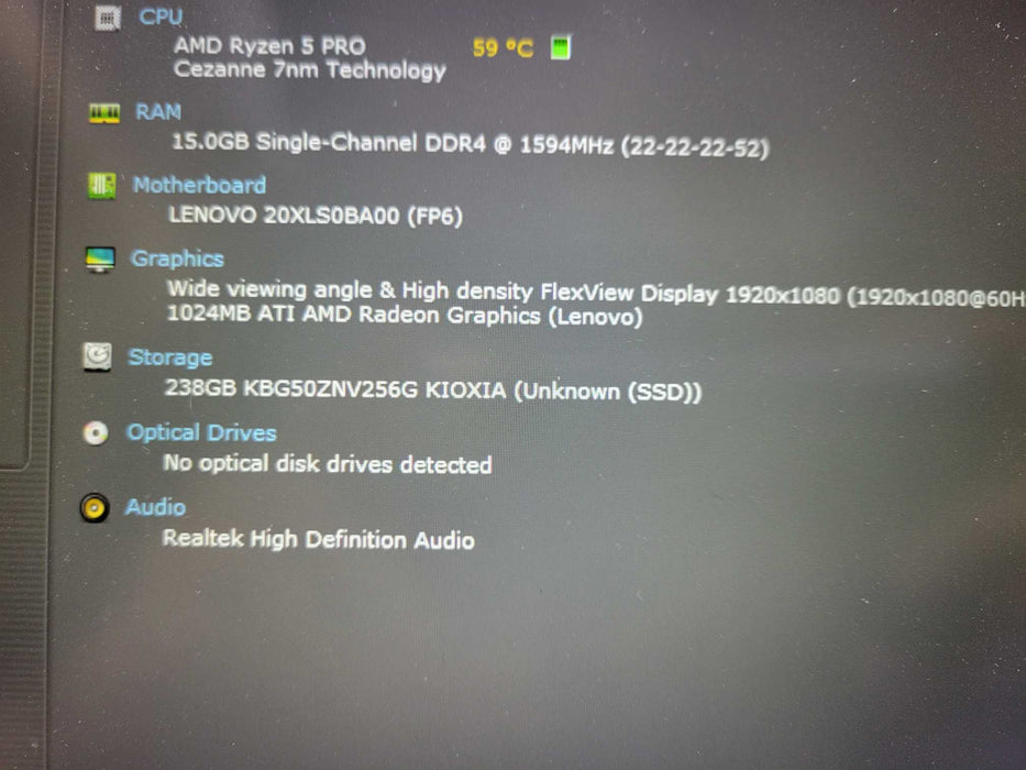 Lenovo ThinkPad T14 Gen2 Ryzen 5 Pro 5650U 16GB RAM 256GB NVme ! Lap200