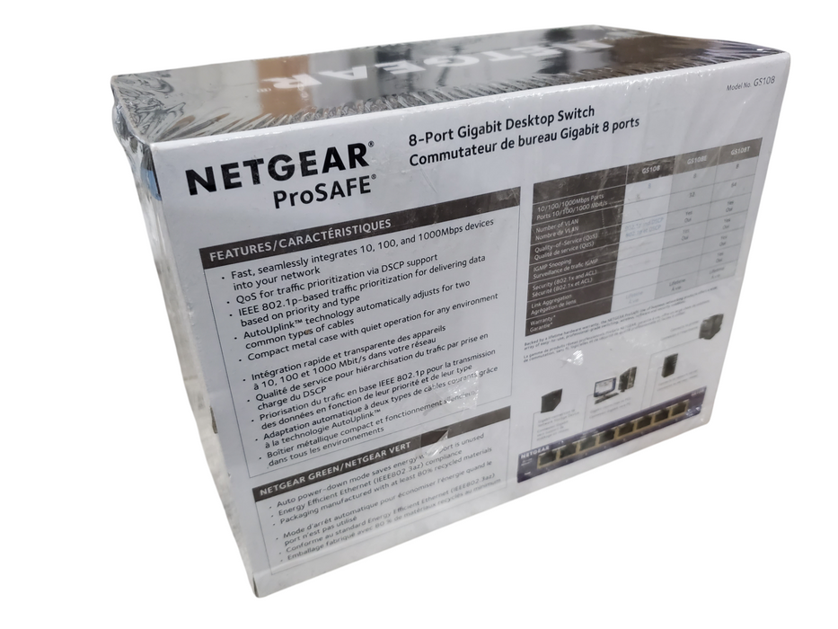 NETGEAR PROSAFE GS108-400NAS 8-PORT GIGABIT SWITCH