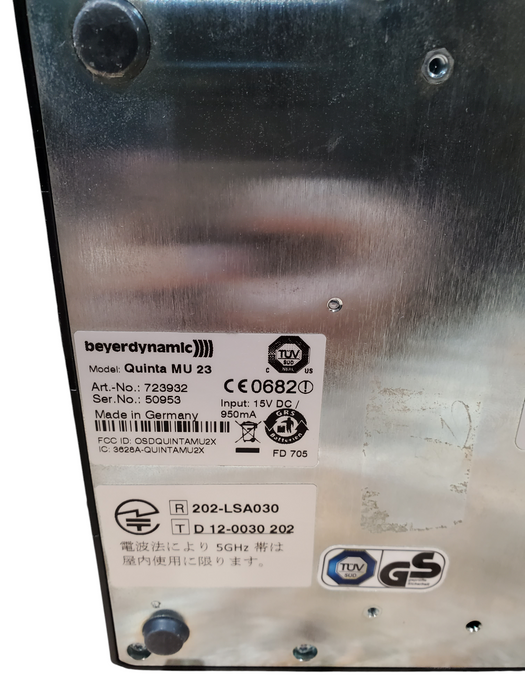 Beyerdynamic Quinta CD 2 Charging and Transport Case w/ MU 23/21 Units  *READ*Q