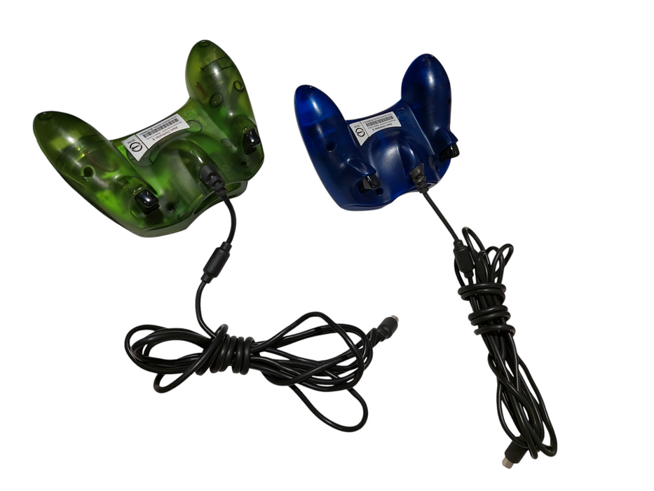 Bundle of 2 OEM Original Xbox Controller S Blue & Green  =