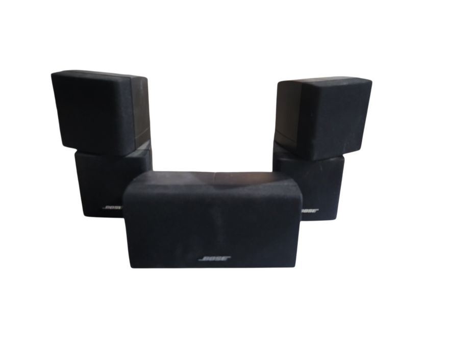 Bose Acoustimass Cube Speakers + Center Channel Speaker Black – Set of 3